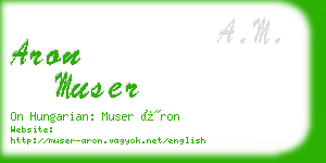 aron muser business card